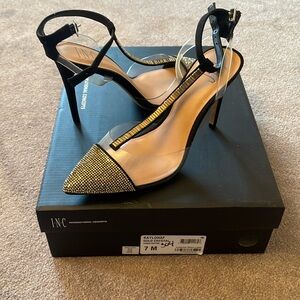 Gold Crystal INC Heels
